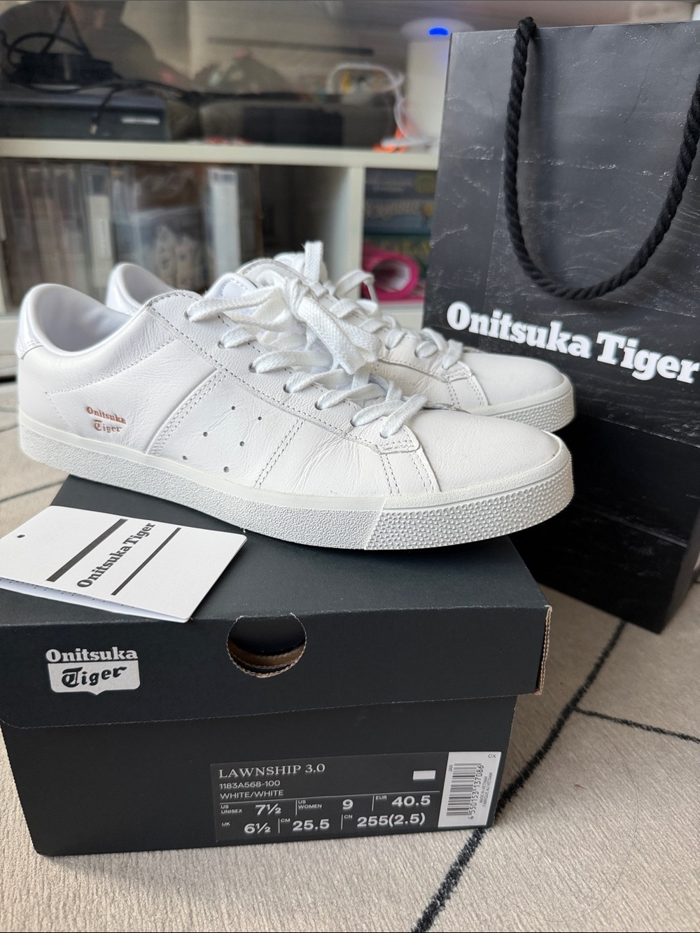 Onitsuka Tiger White Leather Lawnship 3.0 Sneakers